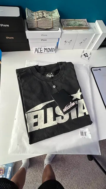 Hellstar Tee Black with white logo - StockX Passing