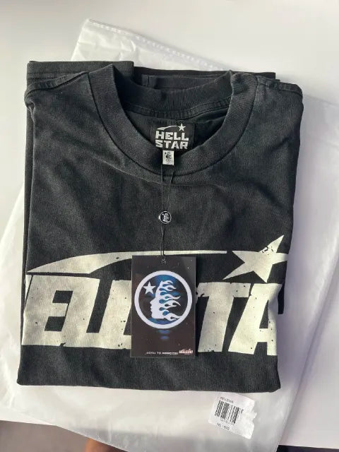 Hellstar Tee Black with white logo - StockX Passing