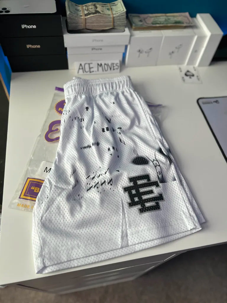 White Skyline Eric Emanuel Shorts - StockX Passing