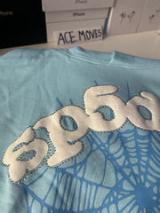 Light Blue Sp5der Hoodie - StockX Passing