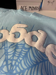 Light Blue Sp5der Hoodie - StockX Passing