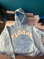 Light Blue Sp5der Hoodie - StockX Passing